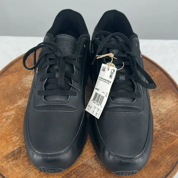 Reebok Shoes Mens 11.5 4E (Wide) Black CL Renaissance Running Sneakers Classic