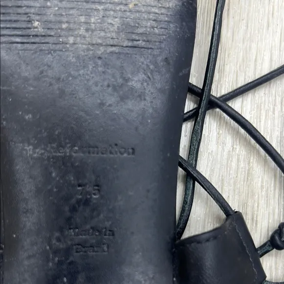Reformation Alize Lace Up Flat Sandal
