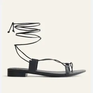 Reformation Alize Lace Up Flat Sandal
