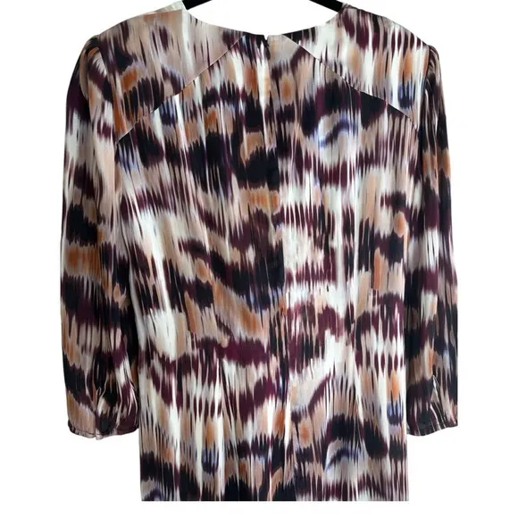Reiss Orla Ikat Print Deep V Mini Dress Size: 10
