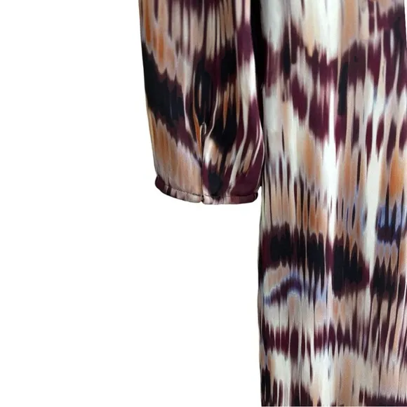 Reiss Orla Ikat Print Deep V Mini Dress Size: 10