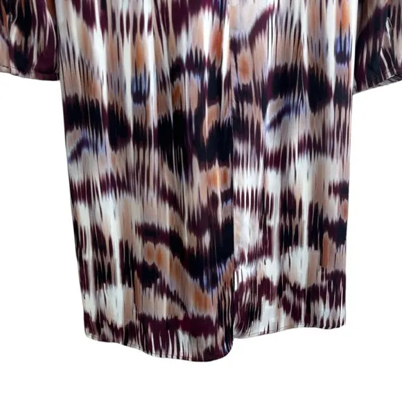 Reiss Orla Ikat Print Deep V Mini Dress Size: 10
