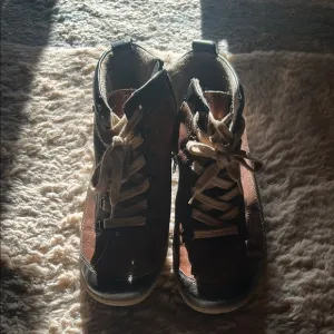 Remonte Brown and Black Lace Up Boots with Durable Sole