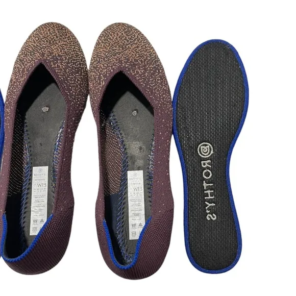 Retired Rothy's Eggplant Metallic Flat