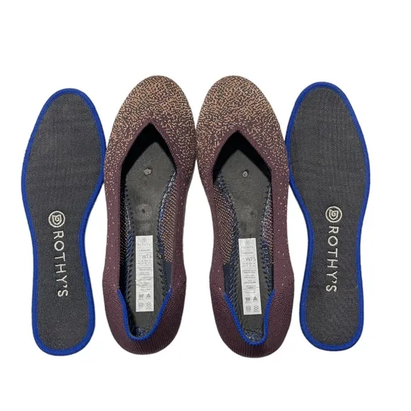 Retired Rothy's Eggplant Metallic Flat