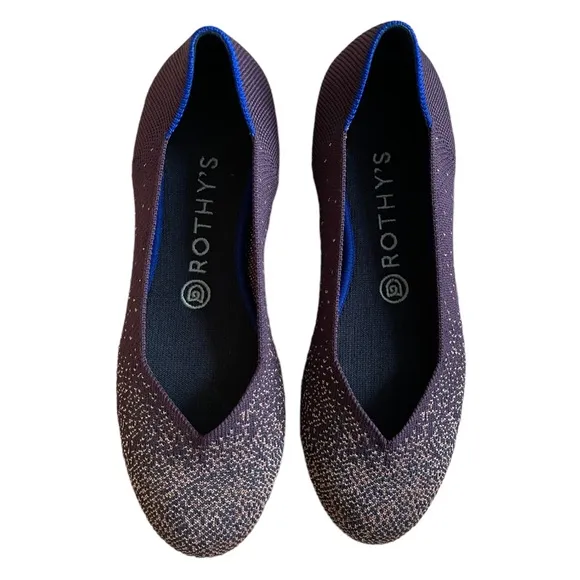 Retired Rothy's Eggplant Metallic Flat