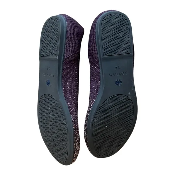 Retired Rothy's Eggplant Metallic Flat