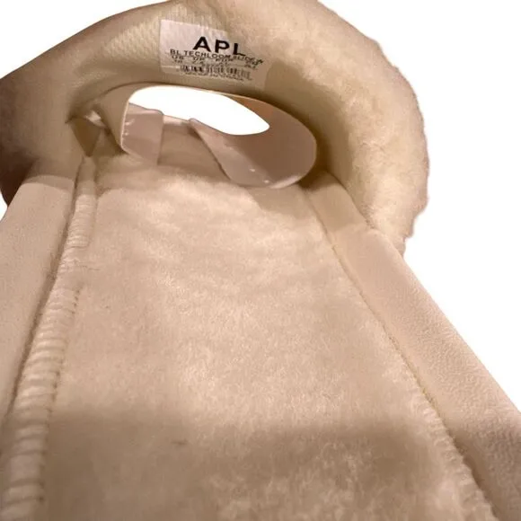 Revolve APL: Athletic Propulsion Labs Womens Shearling Slides - Pristine/Almond