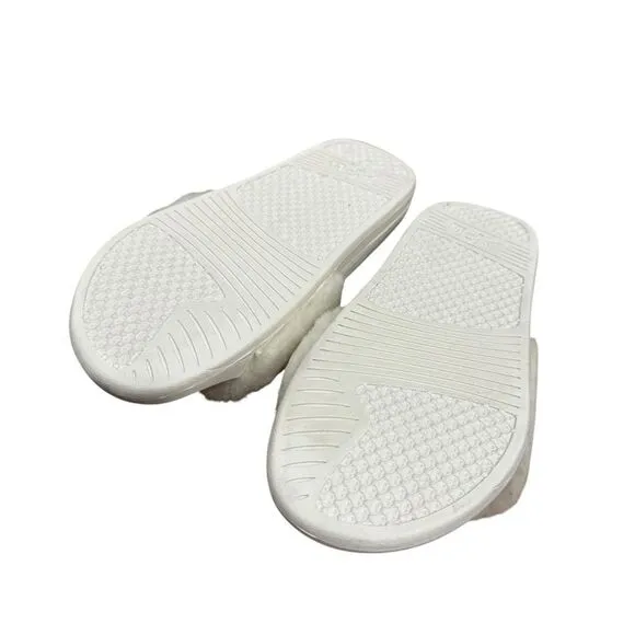Revolve APL: Athletic Propulsion Labs Womens Shearling Slides - Pristine/Almond