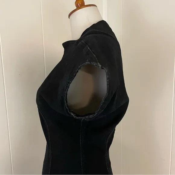 Rick Owens DRKSHDW 16 Denim Short Raglan Dolman Midi Dress
