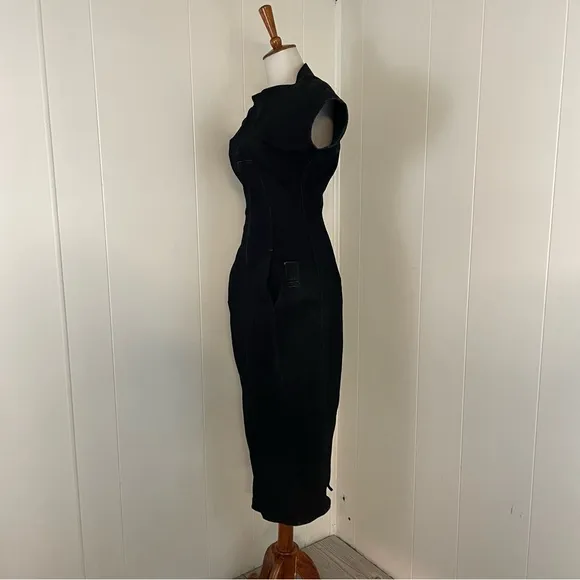 Rick Owens DRKSHDW 16 Denim Short Raglan Dolman Midi Dress