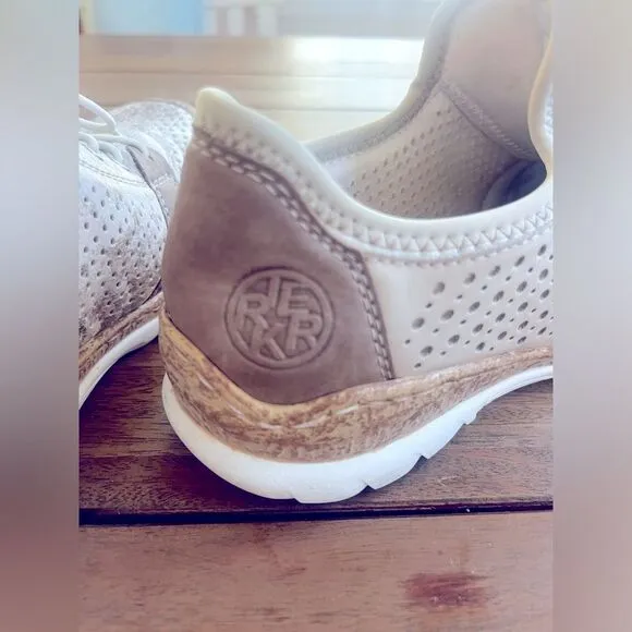 Rieker Women's Beige and Brown Casual Shoes; Size 38/7.5