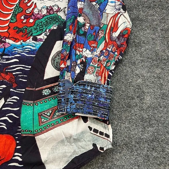 Robert Graham Men's 3XL Dragon Boat Geisha AOP Long Sleeve Shirt