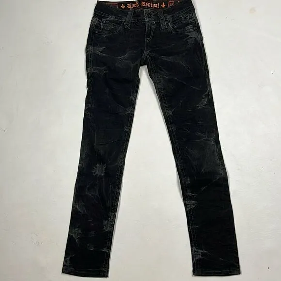 Rock Revival | Black “Pat” Skinny Jeans