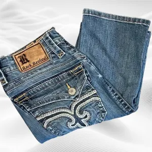 Rock Revival Kaelen 31X32 Alt Straight Fleur Jean Thick Stitch Flap Pocket