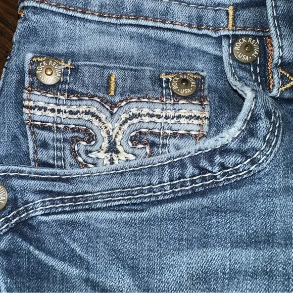 Rock Revival Kaelen 31X32 Alt Straight Fleur Jean Thick Stitch Flap Pocket