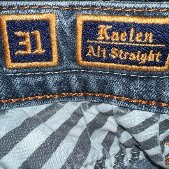 Rock Revival Kaelen 31X32 Alt Straight Fleur Jean Thick Stitch Flap Pocket