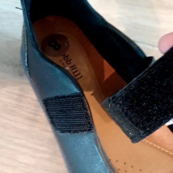 Rockport Cobb Hill Collection Mary Jane Flat  Leather Upper Shoes Black Size 8