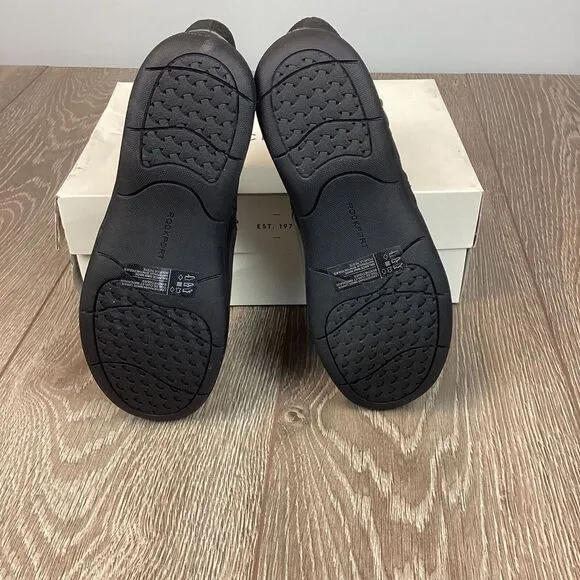 ROCKPORT Tessie Bootie Womans Black Flat Boots Zippper‎ US 6 W