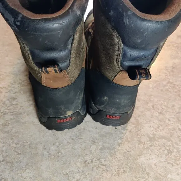 Rocky Mens 12 GORE-TEX 800 Gram 9&quot; Timberwolf Camo Hunting Boots *Cosmetic Flaw