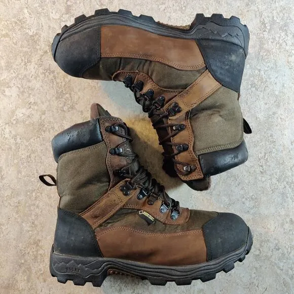 Rocky Mens 12 GORE-TEX 800 Gram 9&quot; Timberwolf Camo Hunting Boots *Cosmetic Flaw