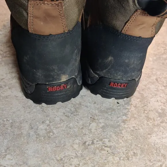 Rocky Mens 12 GORE-TEX 800 Gram 9&quot; Timberwolf Camo Hunting Boots *Cosmetic Flaw