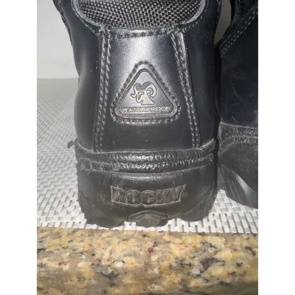 Rocky Mens 8&quot; Alpha Force Black Waterproof Tactical Military Combat Boots 12W