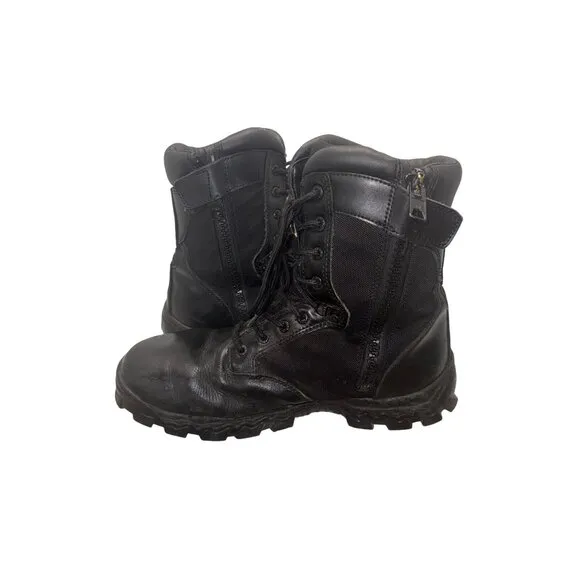 Rocky Mens 8&quot; Alpha Force Black Waterproof Tactical Military Combat Boots 12W