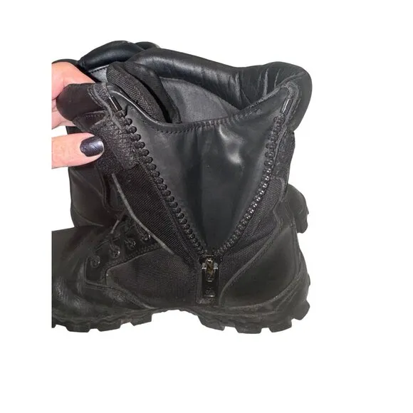 Rocky Mens 8&quot; Alpha Force Black Waterproof Tactical Military Combat Boots 12W