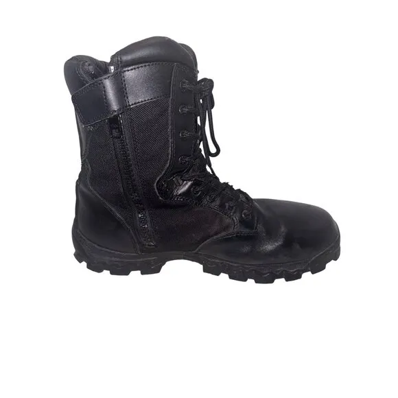 Rocky Mens 8&quot; Alpha Force Black Waterproof Tactical Military Combat Boots 12W