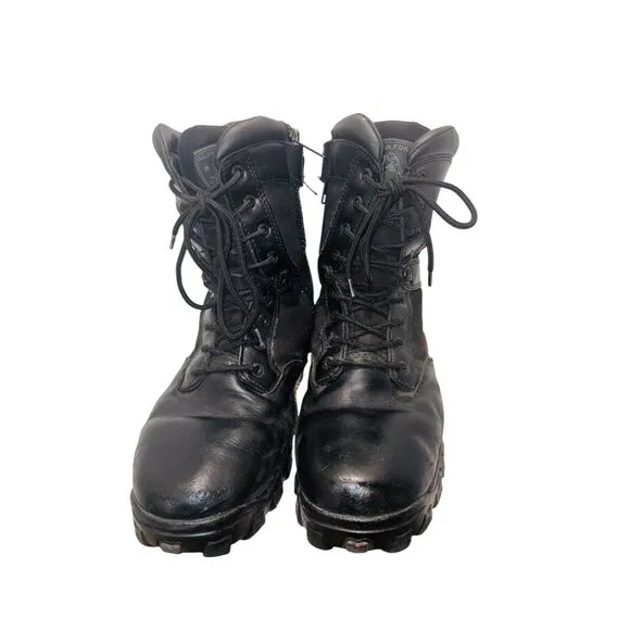 Rocky Mens 8&quot; Alpha Force Black Waterproof Tactical Military Combat Boots 12W