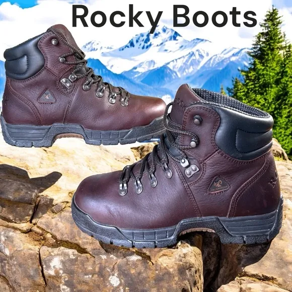 Rocky -Men’s 9.5 “MOBILITE” waterproof steel toe hiking/work boots. Like new!!!