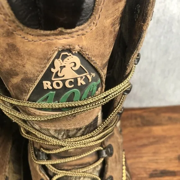 Rocky Mens Size 10 Wide W Pro Hunter 400g Gore Tex Vibram Boots 9361 Camouflage