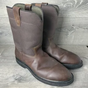 Rocky Wellington Warden Work Boots Mens Size 14 Brown Leather Cowboy Western
