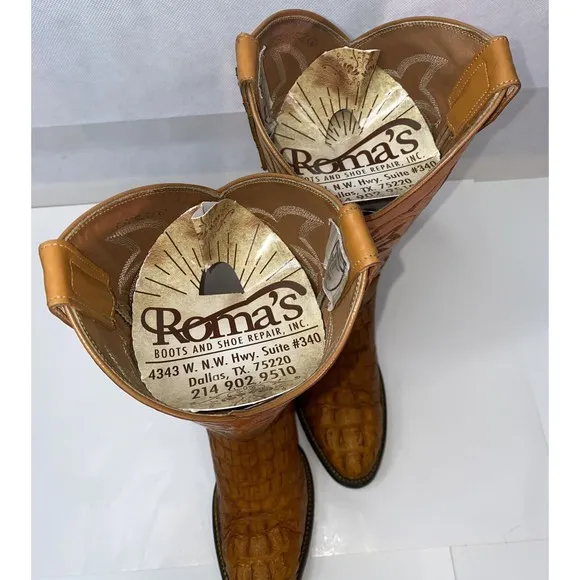 Roma’s Sz 5.5 Custom Exotic Caiman Western Boots