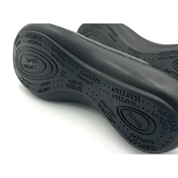 Romika Ibiza Wellness‎ Slip On Sandal Black Leather Women's Size 37 US 6.5
