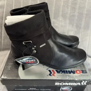 Romika Womens Leather Suede Ankle Boots Black EU 43 US 12 to 12.5