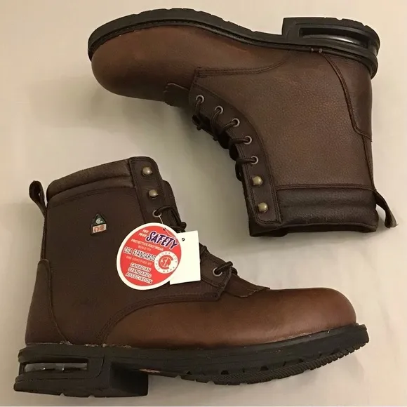 Roper 14EE NEW Work Boots Mens Tumbled Leather Lace Brown 09-020-1431-0775