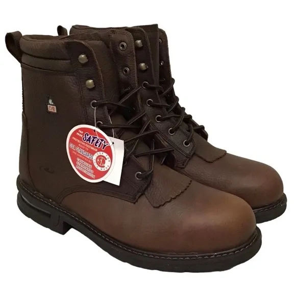 Roper 14EE NEW Work Boots Mens Tumbled Leather Lace Brown 09-020-1431-0775