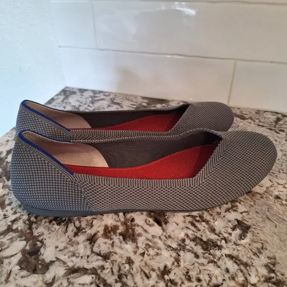 Rothys charcoal gray round toe  flat woman’s shoes  Size 10.5