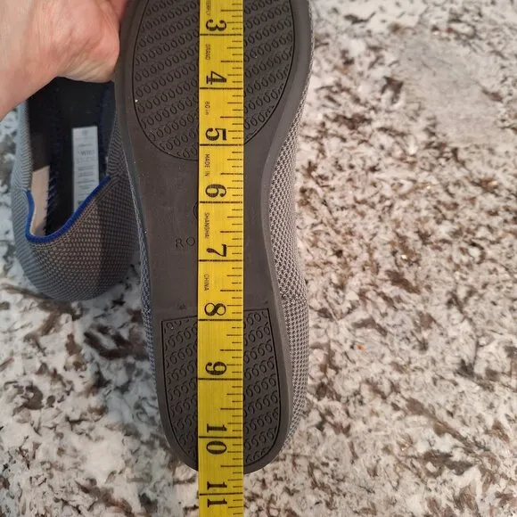 Rothys charcoal gray round toe  flat woman’s shoes  Size 10.5