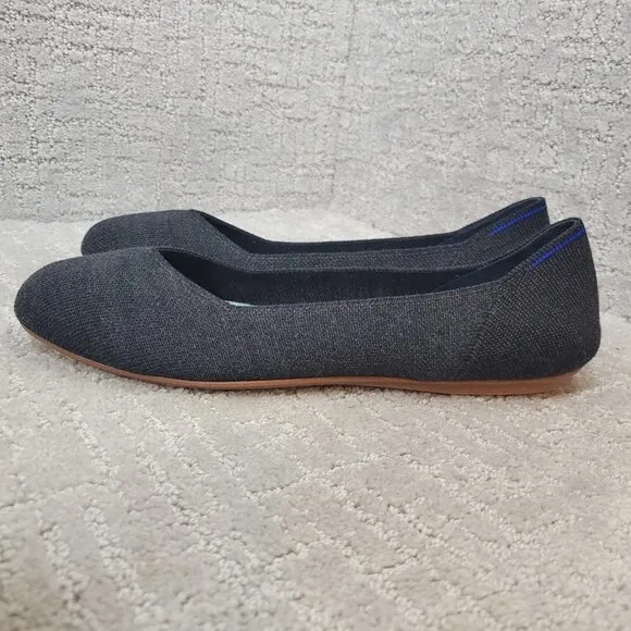 Rothys Merino The Flat Women's Size 10.5 US Shadow Round Toe Slip on Shoes