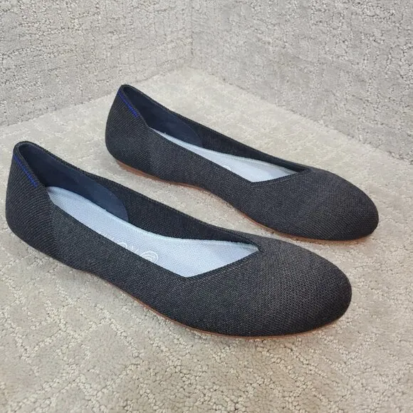 Rothys Merino The Flat Women's Size 10.5 US Shadow Round Toe Slip on Shoes