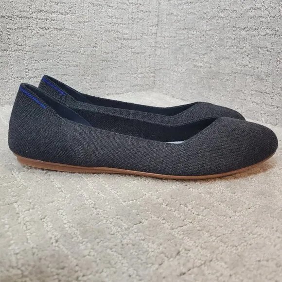 Rothys Merino The Flat Women's Size 10.5 US Shadow Round Toe Slip on Shoes