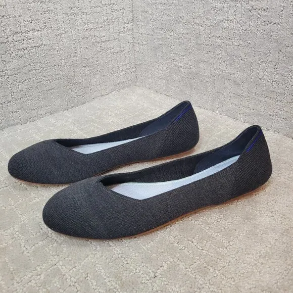 Rothys Merino The Flat Women's Size 10.5 US Shadow Round Toe Slip on Shoes