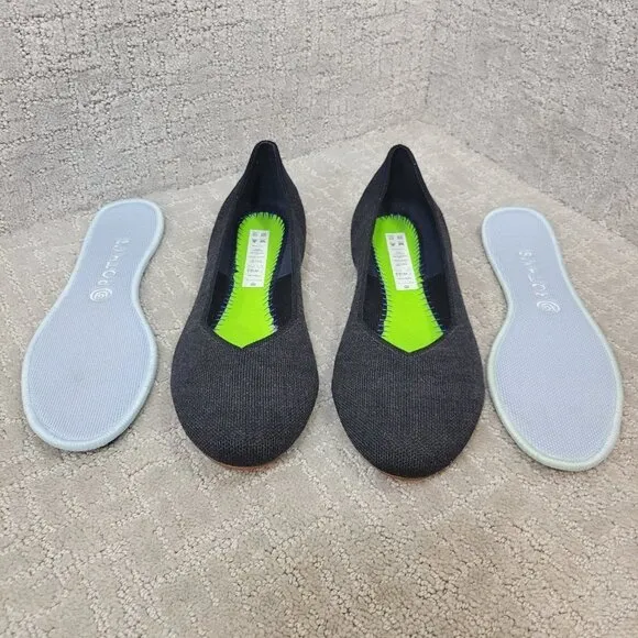 Rothys Merino The Flat Women's Size 10.5 US Shadow Round Toe Slip on Shoes