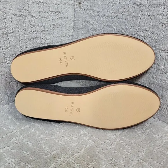 Rothys Merino The Flat Women's Size 10.5 US Shadow Round Toe Slip on Shoes
