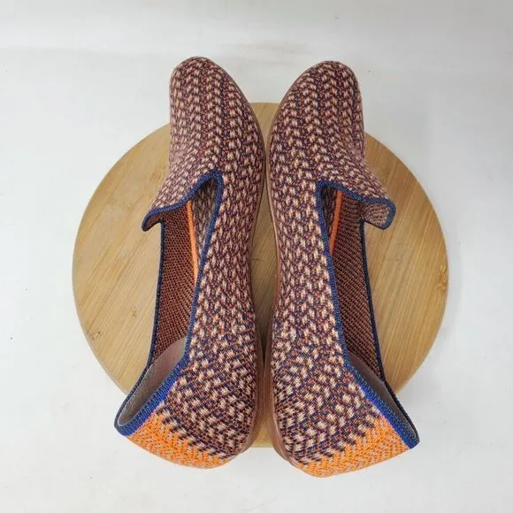 Rothys Merino Wool Loafer Shoes Womens 7.5 Walnut Tweed Retired Slip On Flat