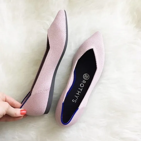 Rothys petal pink size 7.5 woman’s pointed flat
