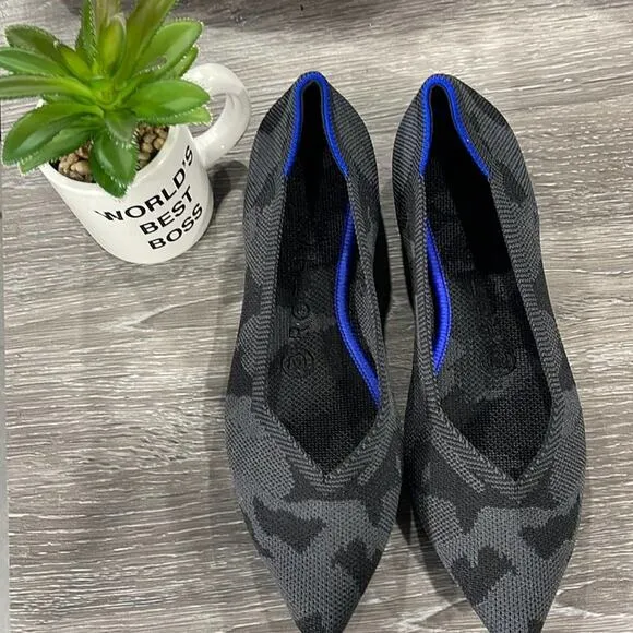 Rothys retired camouflage gray size 6.5 pointed f…